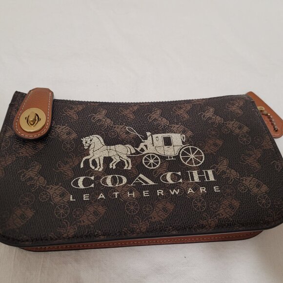 Coach Penn Shoulder Bag Coated Canvas Horse and Carriage